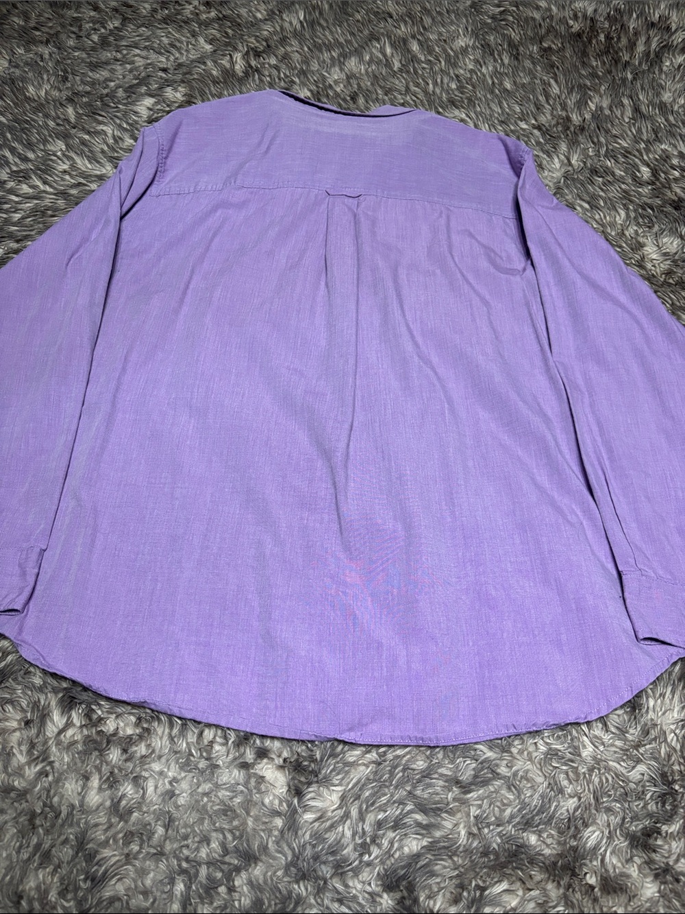 Chaps Purple Long-Sleeve Button-Down Shirt - Picture 4 of 4